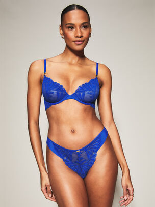Olivia Non Padded Plunge Bra - Cobalt