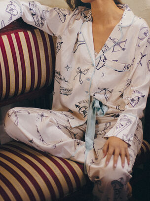 Lira Long Sleeve Revere Shirt - White