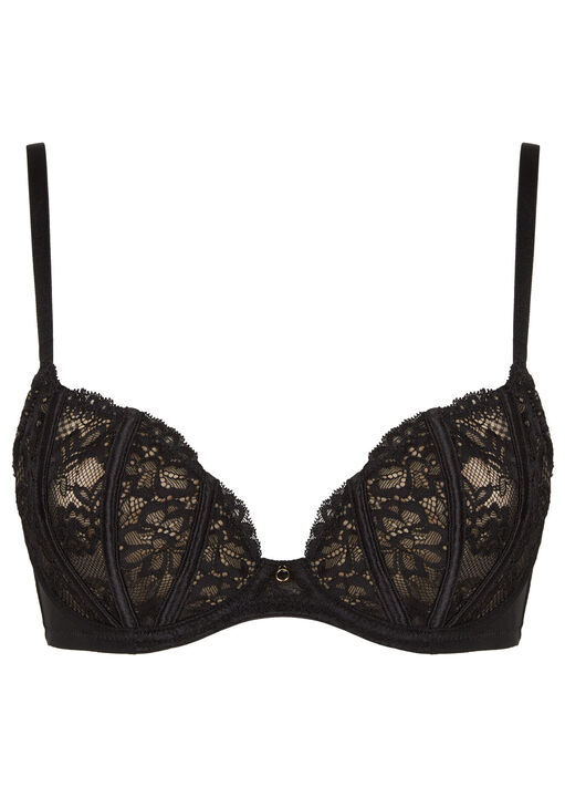 Sexy Lace Non Padded Plunge Bra image number 5.0