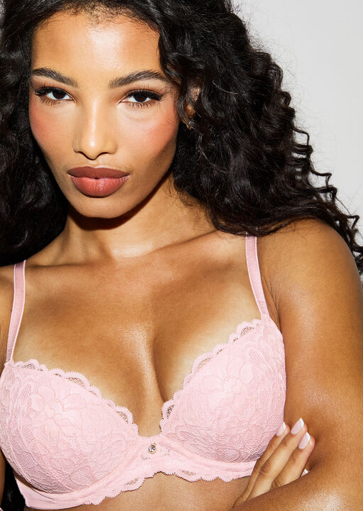 Sexy Lace Padded Plunge Bra image number 1.0