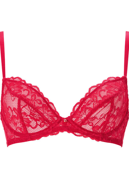 Sexy Lace Non Padded Plunge Bra image number 4.0