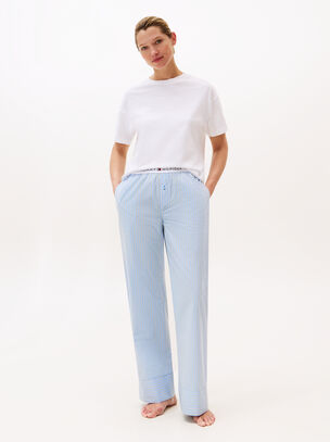 Heritage Poplin Stripe Trouser - Blue