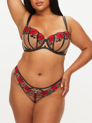 Caged Rose Non Padded Fuller Bust Balcony Bra