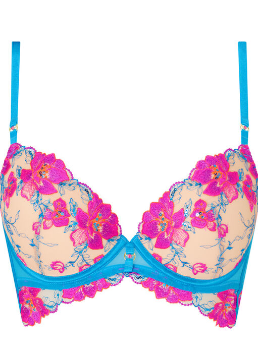 Glistening Padded Plunge Bra image number 4.0