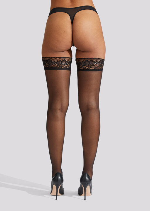 Scallop Edged Lace Top Hold Ups image number 2.0