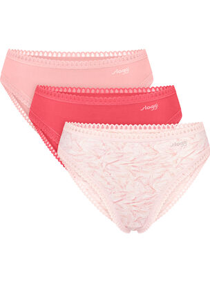 Go Crush 3 Pack High Leg Brief - Pink