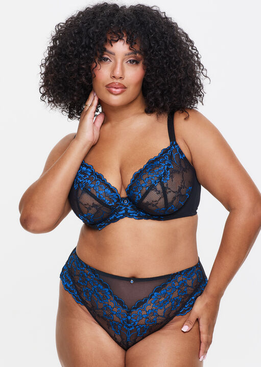 Sexy Lace Fuller Bust Non Padded Plunge Bra image number 0.0