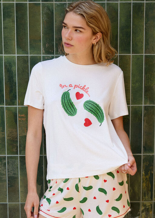 Pickle Print Tee Short Set image number 1.0