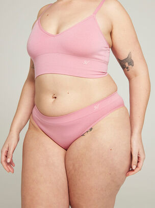 The Tencel Seamless High Leg Brief - Pink