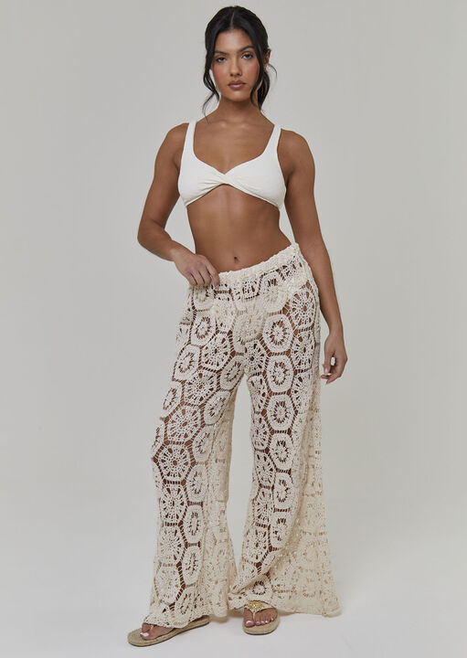 Crochet Wide Leg Trouser  image number 1.0