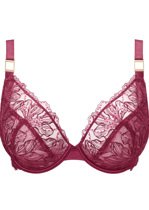 Knickerbox Aria Embroidered Non Padded Plunge Bra image number 8.0