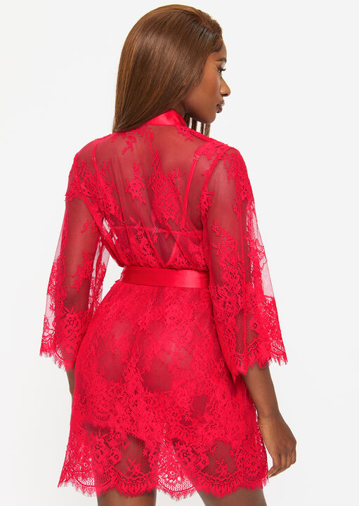 Availing All Over Lace Robe image number 2.0