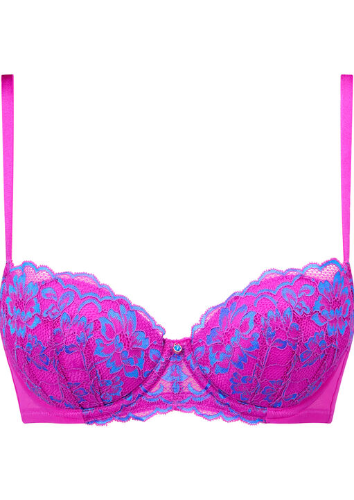 Sexy Lace Padded Balcony Bra image number 4.0