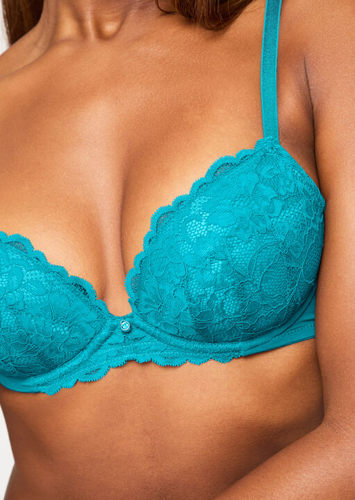 Sexy Lace Padded Plunge Bra image number 6.0