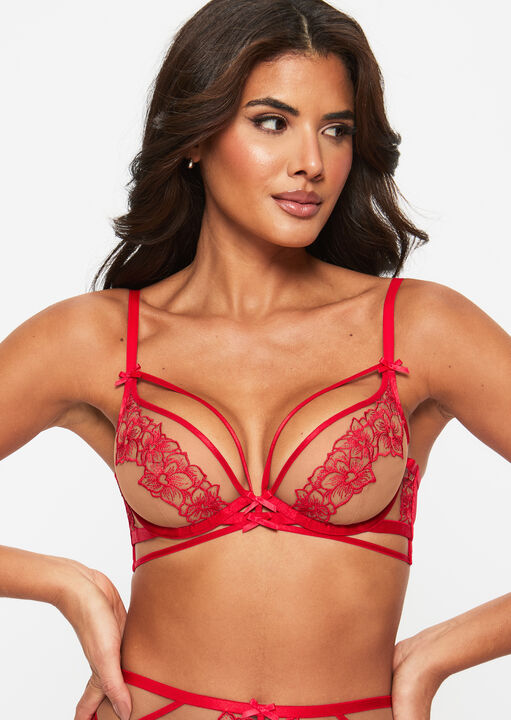 Floral Affair Non Padded Plunge Bra image number 2.0