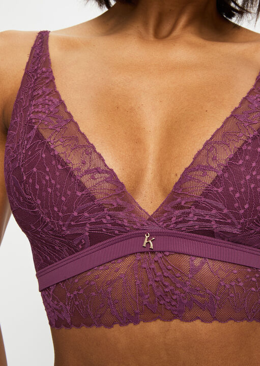 Louisa Ribbed Longline Triangle Bra image number 6.0