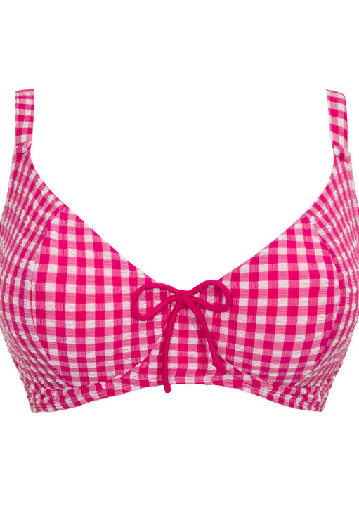 Holiday Check Wired Bikini Top  image number 4.0