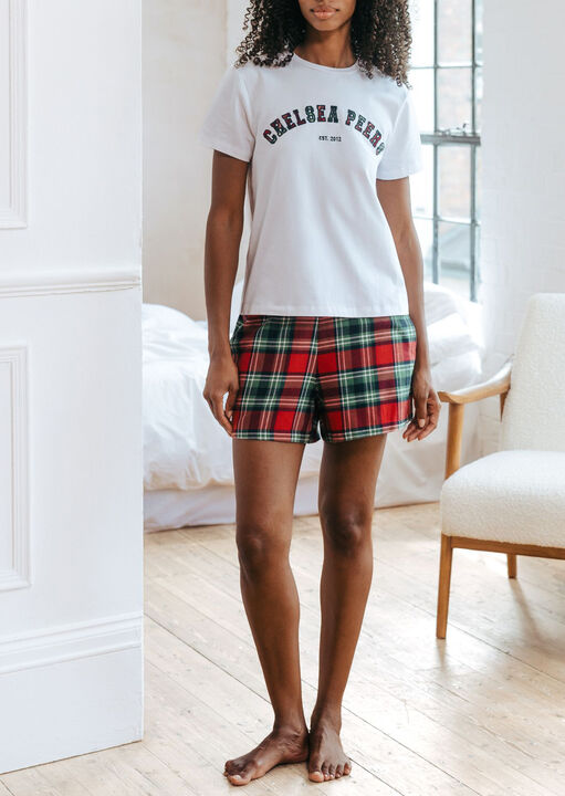 Gingham Brushed Short Sleeved Set image number 0.0