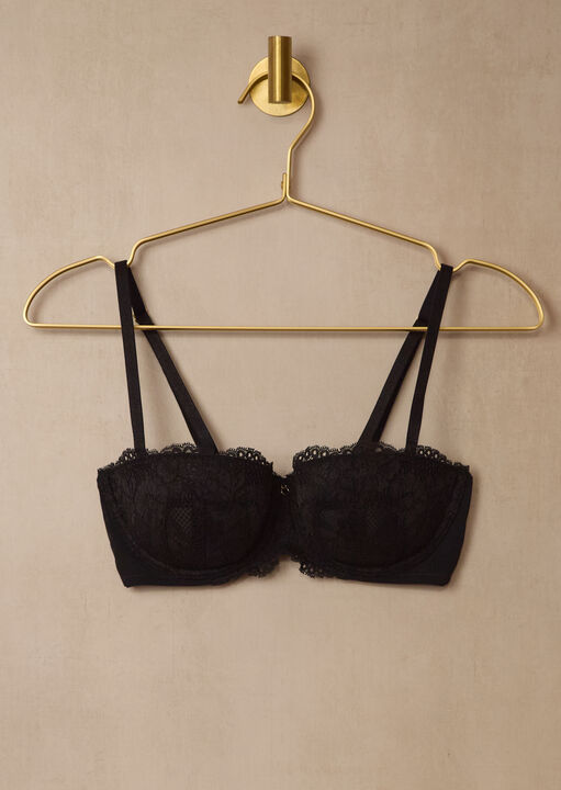 Sexy Lace Padded Balcony Bra image number 5.0
