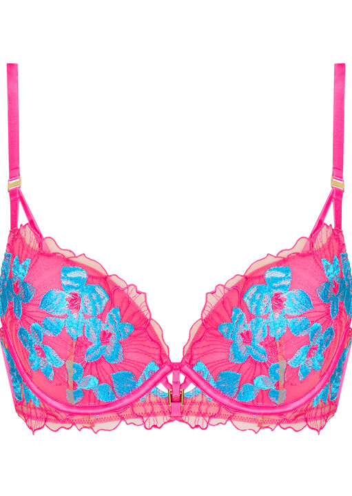 Ambitious Embroidered Padded Plunge Bra image number 6.0
