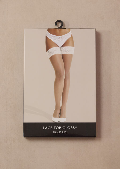 Lace Top Glossy Hold Up image number 4.0