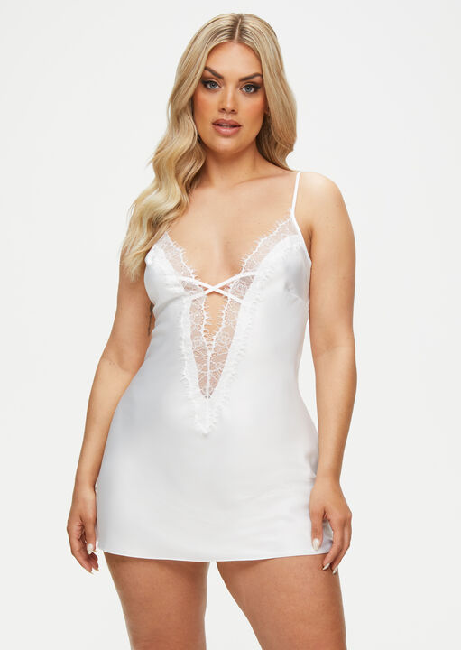 Cherryann Satin Lace Chemise Lingerie image number 0.0