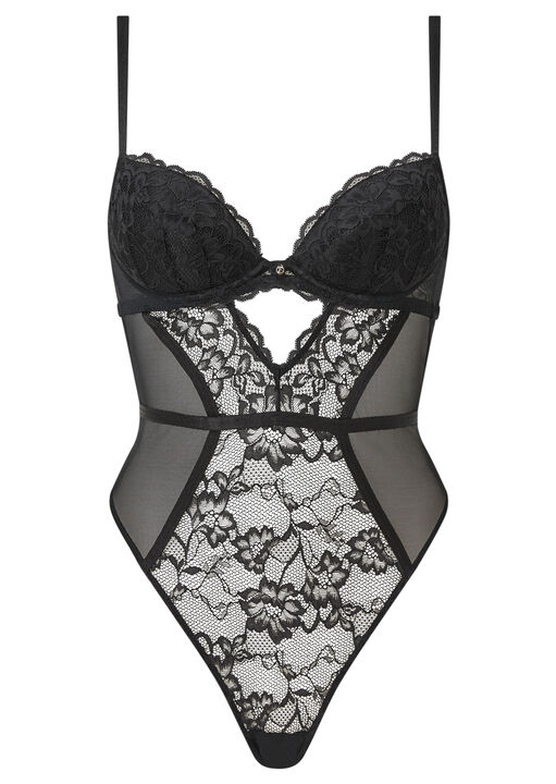 Sexy Lace Padded Plunge Lingerie Body image number 7.0