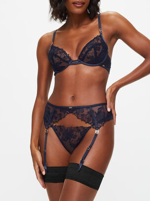 Marilyn Suspender Belt - Navy