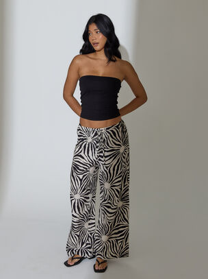 Sunburst Wide Leg Trouser - Black