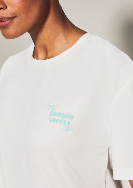 Coffee Stripe Trouser and T-Shirt Set- Blue image number 3.0