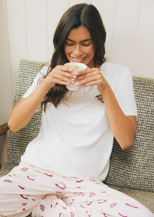 Urban Threads Matcha Short Sleeve Pyjama Set image number 2.0