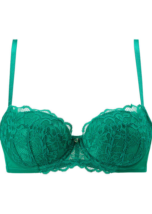 Sexy Lace Padded Balcony Bra image number 4.0