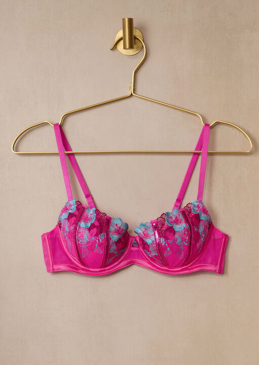 Shimmering Half Padded Balcony Bra image number 5.0