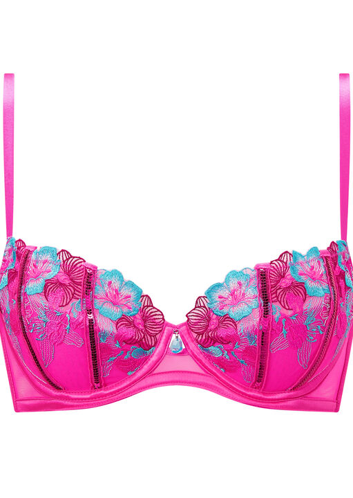 Shimmering Half Padded Balcony Bra image number 6.0