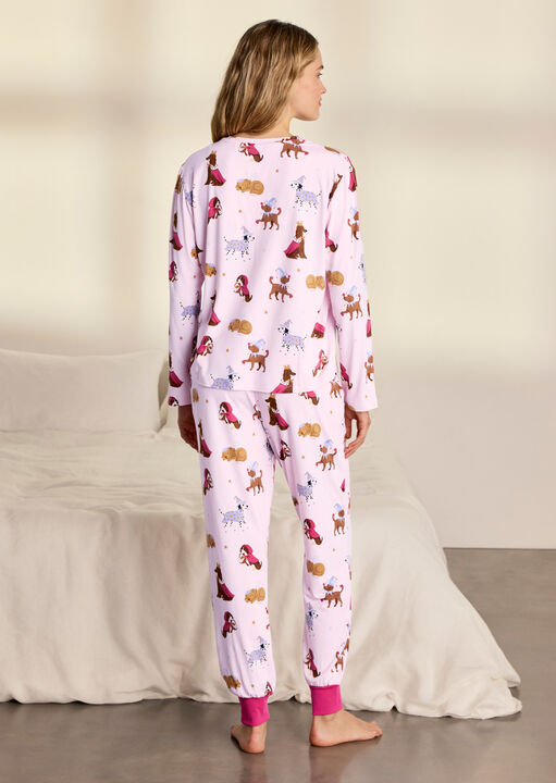 Chelsea Peers Fairytale Dogs Cotton Long Sleeve Pyjama Set image number 2.0