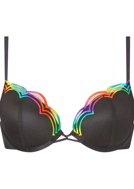 Rainbow Padded Plunge Bra image number 8.0