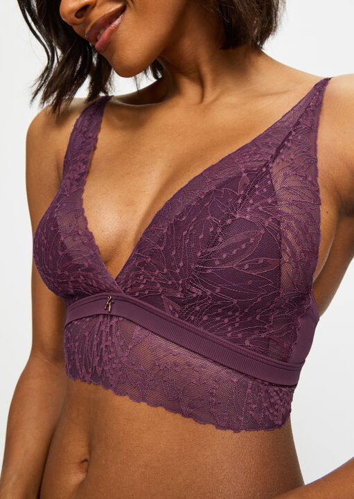 Louisa Ribbed Longline Triangle Bra image number 4.0