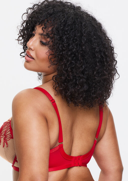 Incensing Non Padded Fuller Bust Balcony Bra image number 2.0