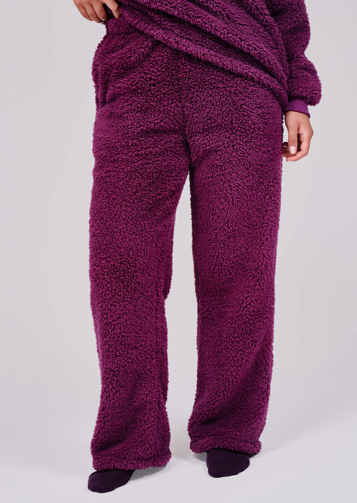 Loungeable Borg Jumper and Wide Leg Jogger Set image number 3.0