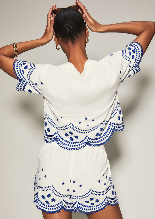 Knickerbox Broderie Floral Embroidered Shirt image number 2.0