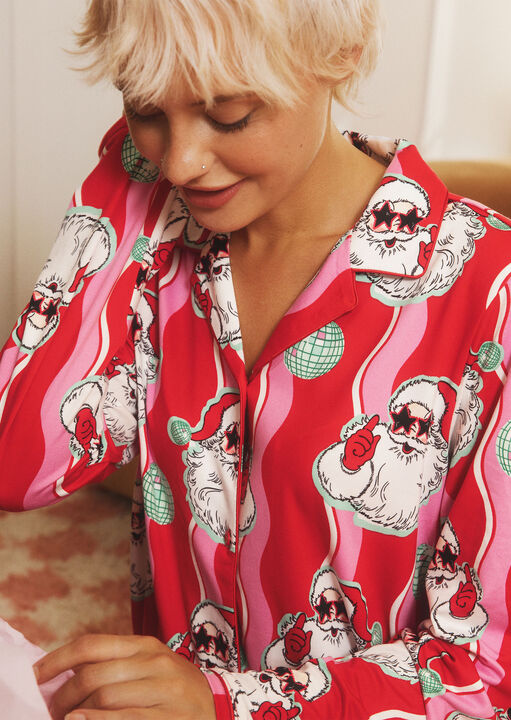 Urban Threads Disco Santa Pyjama Set image number 1.0