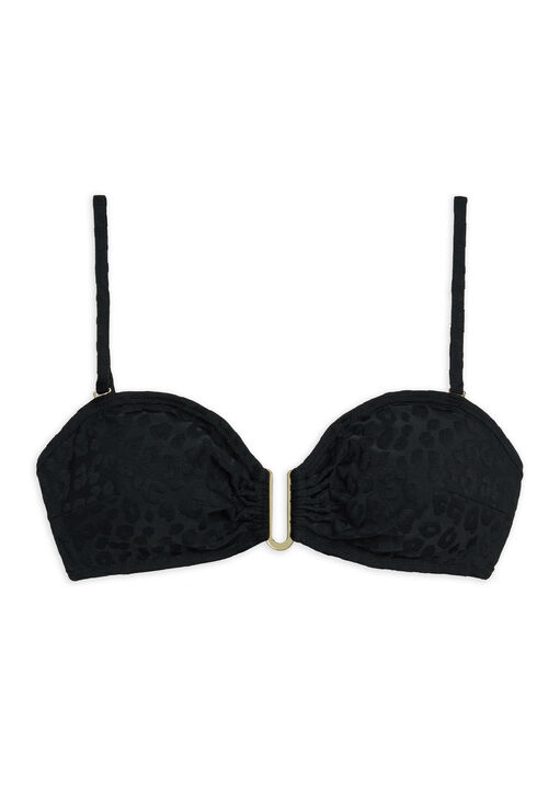 Leopard Texture Bikini Top  image number 3.0