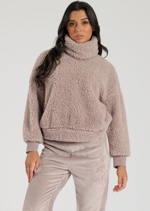 Borg Snood Jumper & Jogger Set image number 1.0