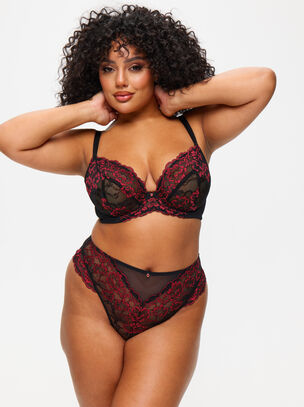 Sexy Lace Fuller Bust Non Padded Plunge Bra