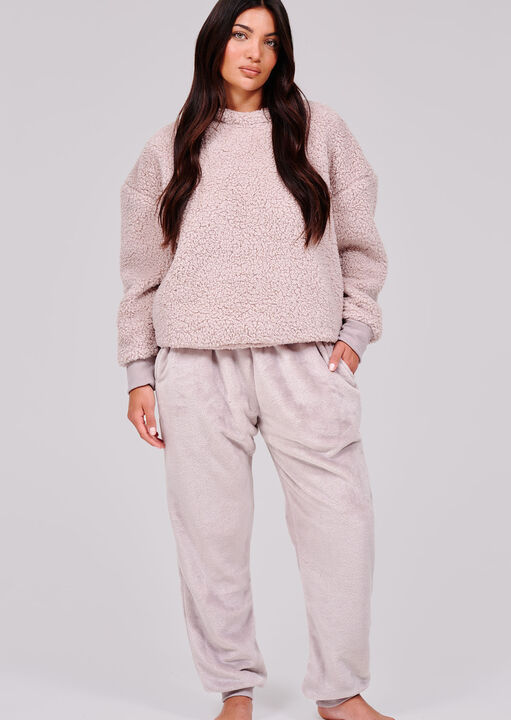 Borg Snood Jumper & Jogger Set image number 0.0