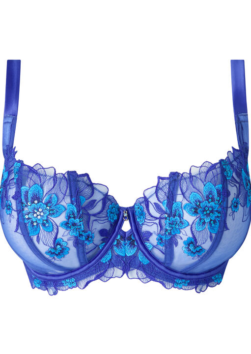 Neon Moon Embroidered Non Padded Fuller Bust Balcony Bra image number 4.0