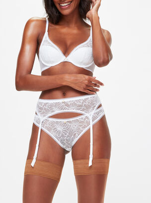 Alice Suspender Belt - White