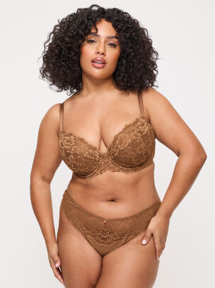 Sexy Lace Padded Plunge Bra