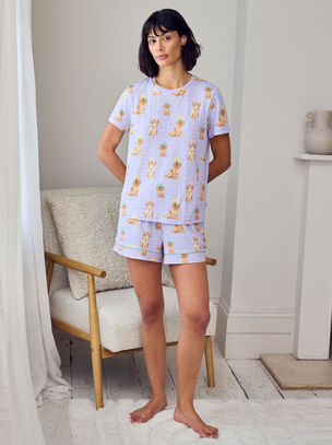 Spa Dog Short Sleeve Set - Lilac