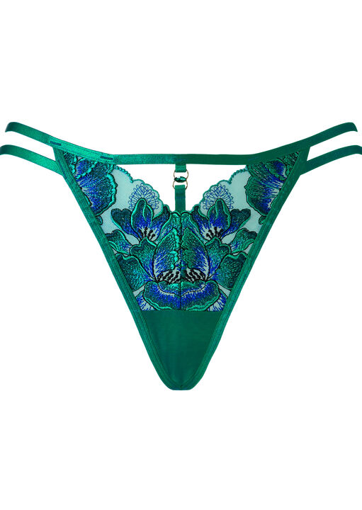 Forbidden Flora Embroidered Thong image number 4.0